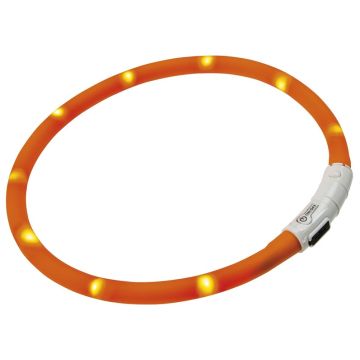 Šviečiantis šuns antkaklis FERPLAST, oranžinis, 700×5 mm