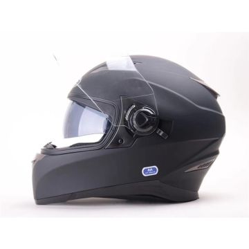  Motociklininko šalmas HD-09B, dydis M, juodas