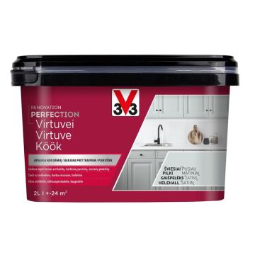 Emaliniai dažai V33 Perfection Kitchen, 2 l, šviesiai pilka
