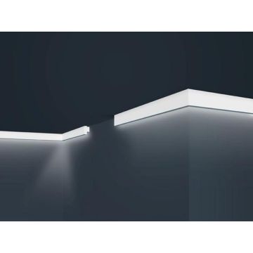 Lubų apdailos juostelės E-44 LED, balta, 200 x 2 cm