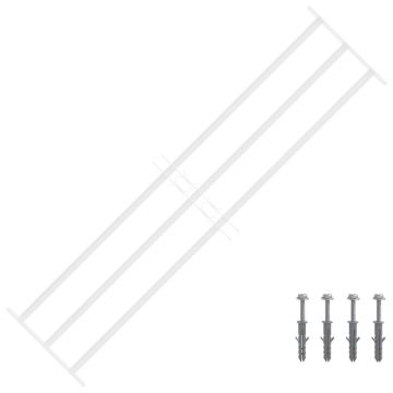 Langų saugos grotelės su 3 skersinėmis 3 pcs 93-174 cm