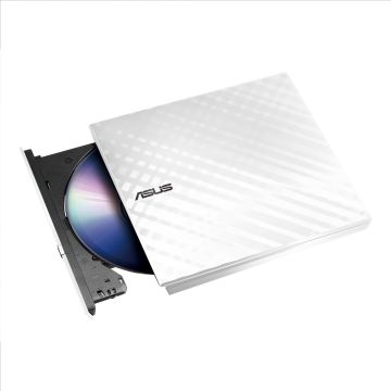 Asus išorinis optinis diskų įrenginys SDRW-08D2S-U Lite, baltos spalvos, USB 2.0