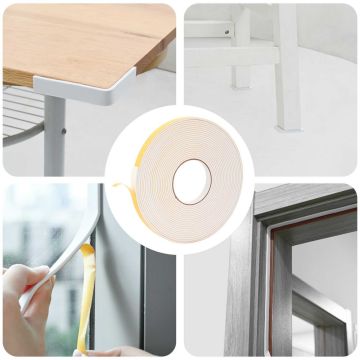 Savigautinė putų juosta 10 pcs Balta 15mm x 10m CR putplastis