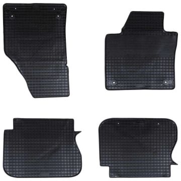 Automobilių kilimėlis 4 pcs Juodas tinkamas VW CADDY BS Guma