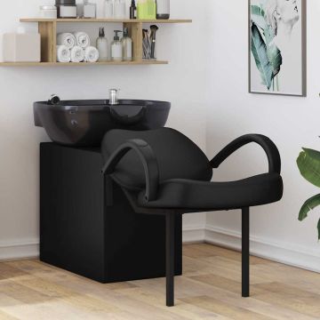 Šampūno kėdė Juoda 63 x 141 x 92 cm PVC