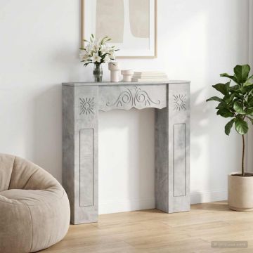 Židinio rėmas Betono pilka 102 x 20 x 102 cm Apdirbta mediena