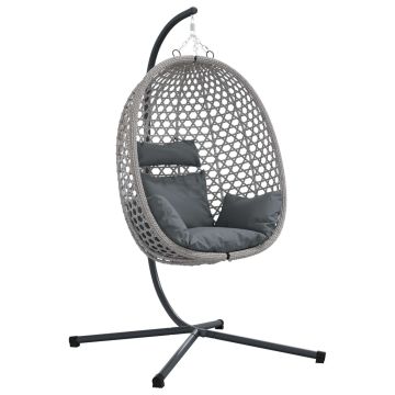 Kabantis kiaušinis anthracite and grey 104 x 100 x 191 cm