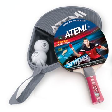Stalo teniso rinkinys Atemi Sniper, 1 raketė + dėklas + 3 kamuoliukai