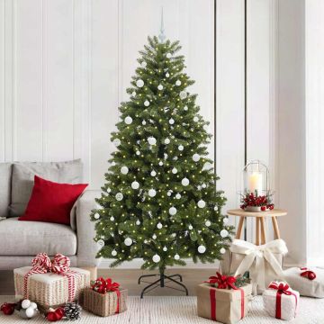 Dirbtinė Kalėdų eglutė su 300 LED Žalia 180 cm PVC ir metalas