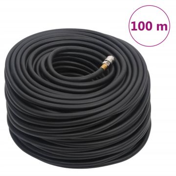 Hibridinė oro žarna, juodos spalvos, 0,6, 100m, guma ir PVC