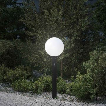 Apsauginis stulpelis su jutikliu, 80 cm, juodas, IP44