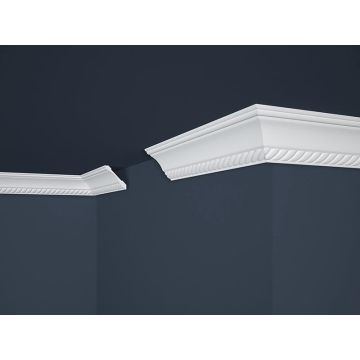 Lubų apdailos juostelės B-7, balta, 200 x 5.3 cm