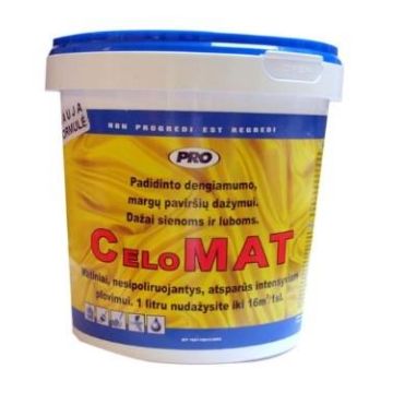 Dispersiniai dažai Pro Celomat, balti, matiniai, 5 l