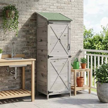 Sodo Sandėlys Pilka 59,5 x 56 x 176,5 cm Apdirbta mediena