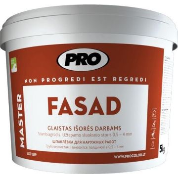 Glaistas PRO FASAD, paruoštas naudoti, baltas, 5 kg