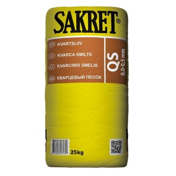 Kvarcinis smėlis Sakret  0,0-0,5 mm, 25 kg