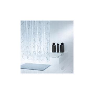 Vonios užuolaida RIDDER DOTS SILVER 32377, 200×180 cm