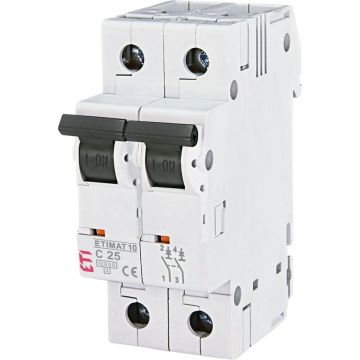 Automatinis jungiklis ETIMAT10, 2P, C, 10kA, 25 A