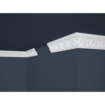 Lubų apdailos juostelės B-5, balta, 200 x 5.6 cm