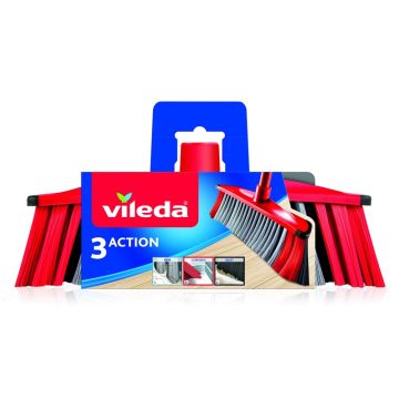 Grindų šluota su kotu Vileda 3 in 1