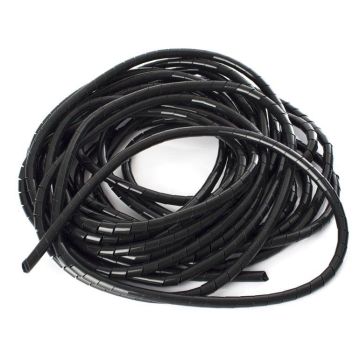 Apsauginis vamzdelis Okko SWB-10, spiralinis, juodas, 10 m