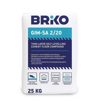 Savaime išsilyginantis grindų mišinys briko GIM SA 2/20 25kg