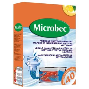 Priemonė nuotekų duobėms Bros Microbec, 1 kg