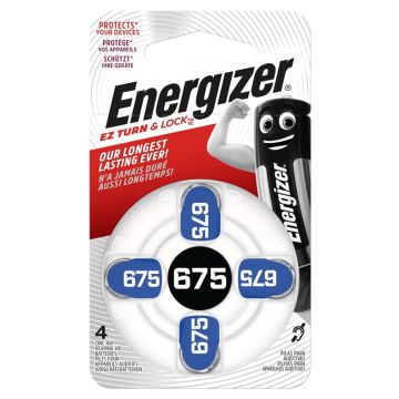 Elementai Energizer, ZA675/PR44, 1.4V, 4 vnt