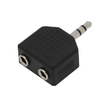 Adapteris BLOW 3.5mm M, 2x3.5mm F, juodas 91-217