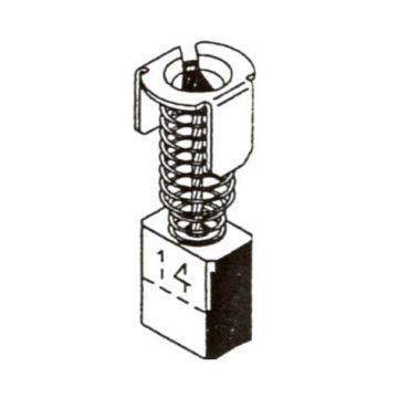 Angliniai šepetėliai 30-00-014-H, 5 x 8 x 9,5 mm, 2 vnt