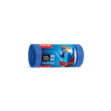 Šiukšlių maišai Paclan, 120l, 15 vnt., 25MK