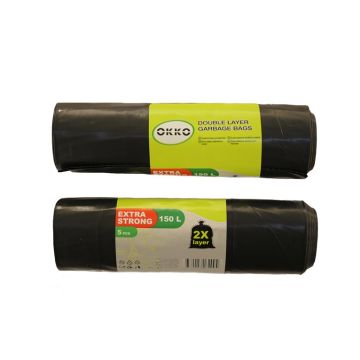 Šiukšlių maišai Okko Extra Strong, 150 l, 5 vnt., 55MK