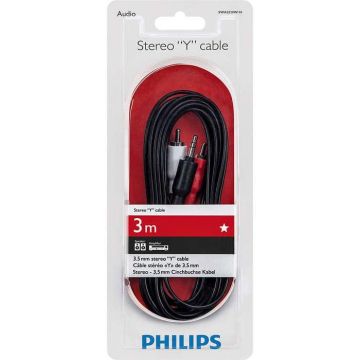Laidas PHILIPS 3.5mm M, 2xRCA M, 3m, juodas SWA2520W/10