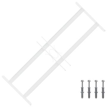 Langų saugos grotelės su 2 skersiniais 3 pcs 43-74 cm