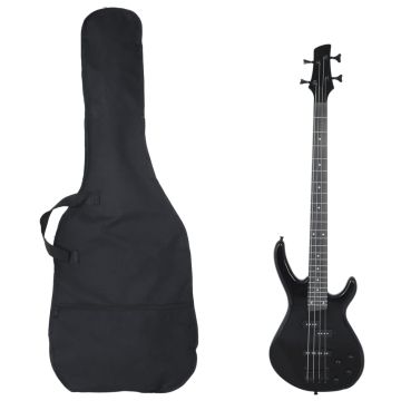 Elektrinė bosinė gitara pradedantiesiems, juoda, 4/4 46