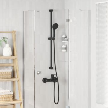 Dušo galvutės rinkinys Juoda 150 cm Nerūdijantis plienas