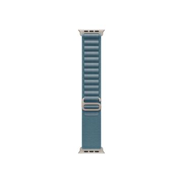Apple 49mm Light Blue Alpine Loop - Large - Natural Titanium Finish | Apple