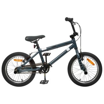 BMX Dviratis 16 Colių 5-8 metų amžiaus Tamsiai pilka