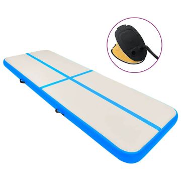 Pripučiamas gimnastikos kilimėlis, mėlynas, 700x100x20cm, PVC