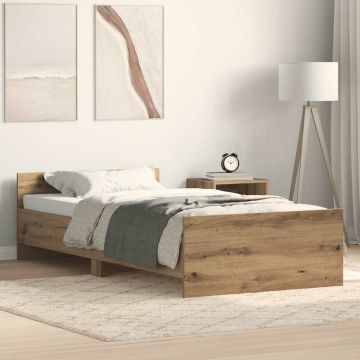 Lovos rėmas be čiužinio, ąžuolo spalvos, 75x190 cm, inžinerinė mediena
