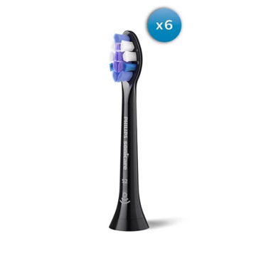 Philips elektrinio dantų šepetėlio galvutės HX6056/88 Sonicare Sensitive, juodos spalvos