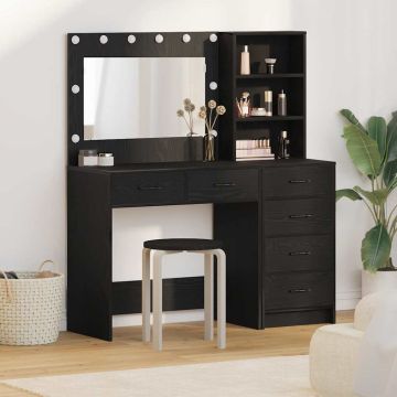 Makiažo stalas Juoda 78.5 x 41 x 135 cm Apdirbta mediena
