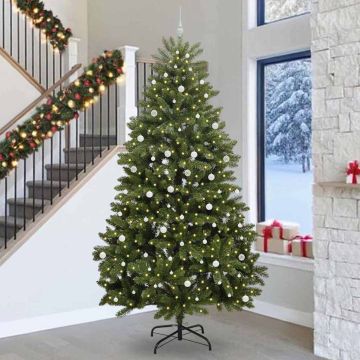 Dirbtinė Kalėdų eglutė su 300 LED Žalia 300 cm PVC ir metalas