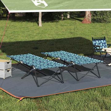 Sulankstoma Kempingo Lova Lapelis 2 pcs Miškas 206 x 76 x 74 cm