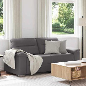 Dvivietė sofa, pilka, 180x81x84 cm, dirbtinė oda