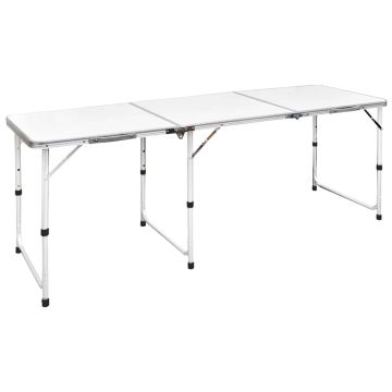 Sulankstomas Stalas Stovyklavimui iš Aliuminio 180 x 60 cm