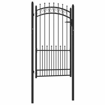 Tvoros vartai EMMEN su smaigaliais, plienas, 104x134,5 cm, juodi