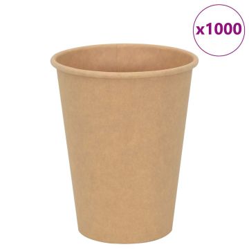 Popieriniai kavos puodeliai, 1000 vnt., 12 uncijų, 300 ml, rudi