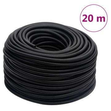 Hibridinė oro žarna, juodos spalvos, 0,6, 20m, guma ir PVC