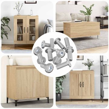 Galvos užrakto varžtas 12 pcs Sidabro M6 x 15 mm Plienas